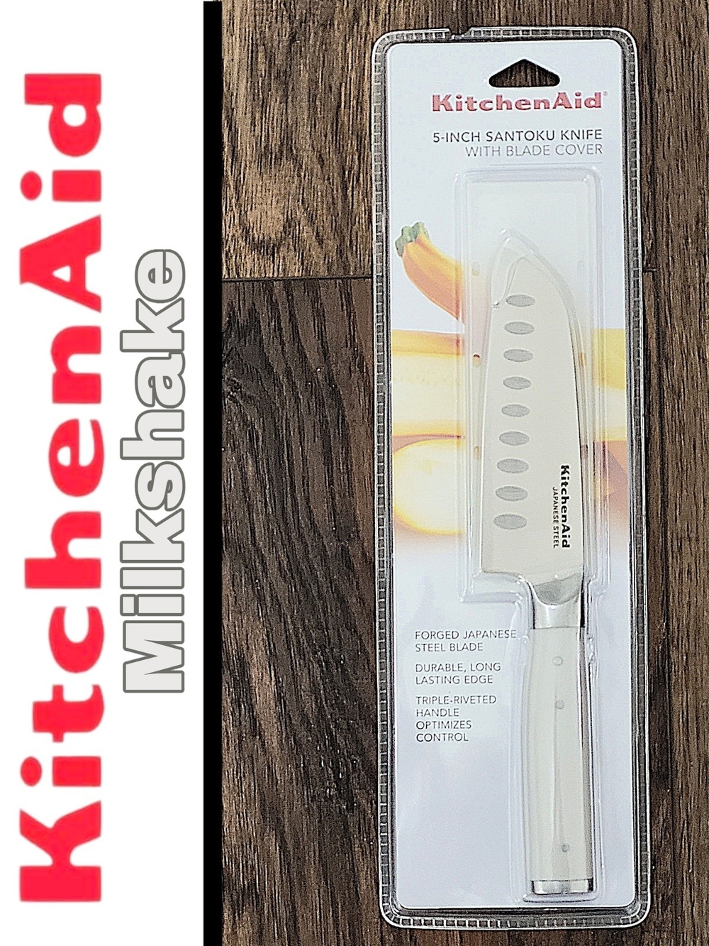 KitchenAid Milkshake 5" Santoku Knife with Clear Blade Cover
